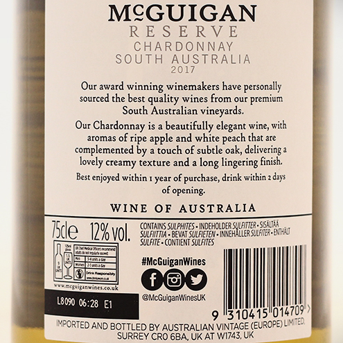 RESERVE CHARDONNAY 2017