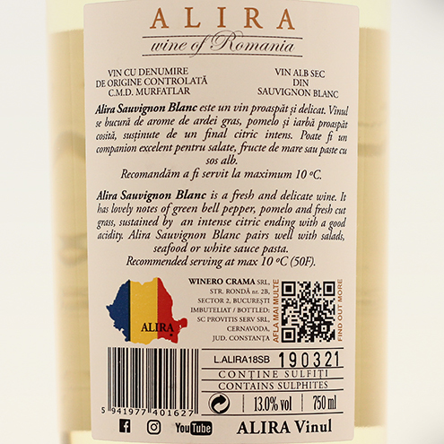 ALIRA SAUVIGNON BLANC 2018