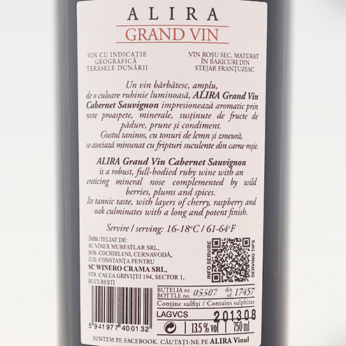 ALIRA GRAND VIN CABERNET SAUVIGNON 2011