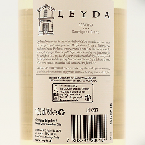 LEYDA SAUVIGNON BLANC 2019