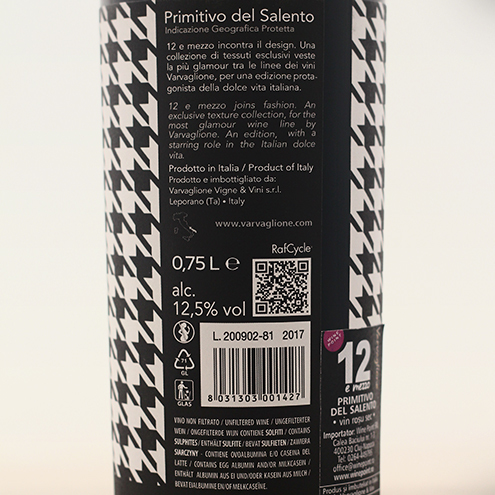 12 E MEZZO - PRIMITIVO DEL SALENTO 2017- detaliu