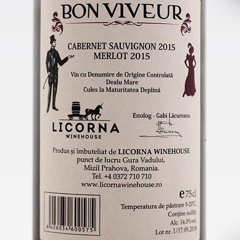 BON VIVEUR ROSU 2015- detaliu