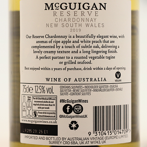 RESERVE CHARDONNAY 2019