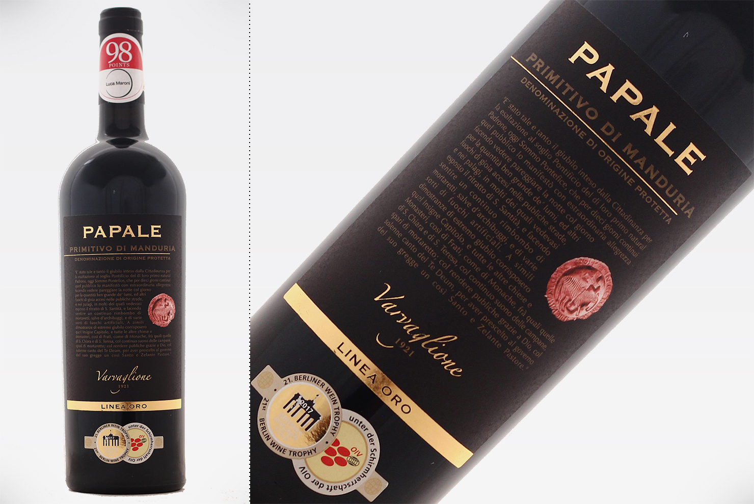 PAPALE LINEA ORO PRIMITIVO DI MANDURIA 2014